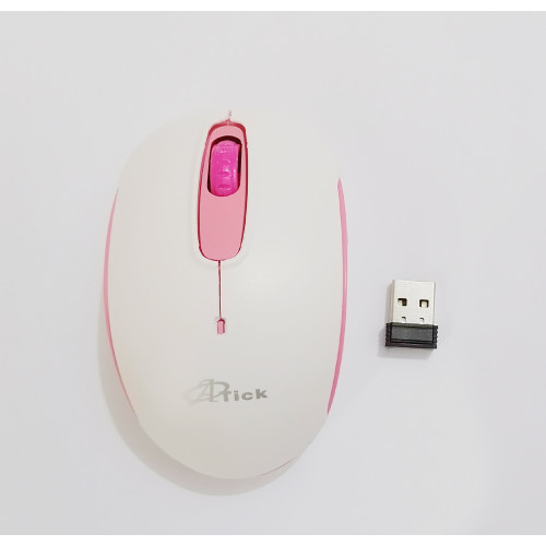 Atick Wireless Mouse A-V2C - WhiteXPink